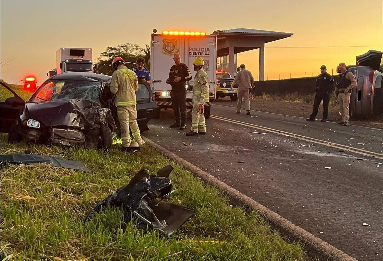 Forte colisão deixa uma pessoa morta e outras quatro feridas em Dois Vizinhos