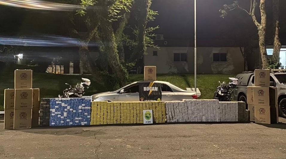 Polícia apreende mais de 1,8 mil maços de cigarros contrabandeados em Coronel Vivida